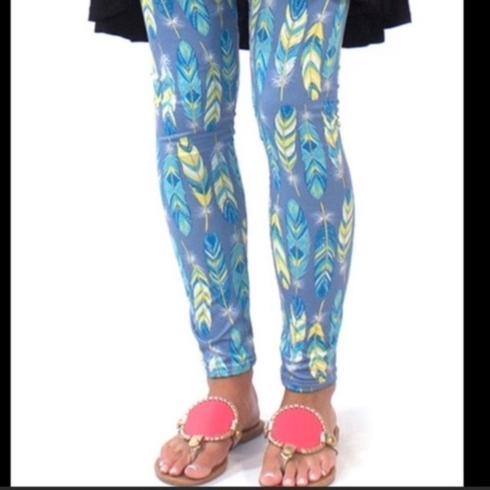 Simply Southern Feather Print Elastic Waist Pants